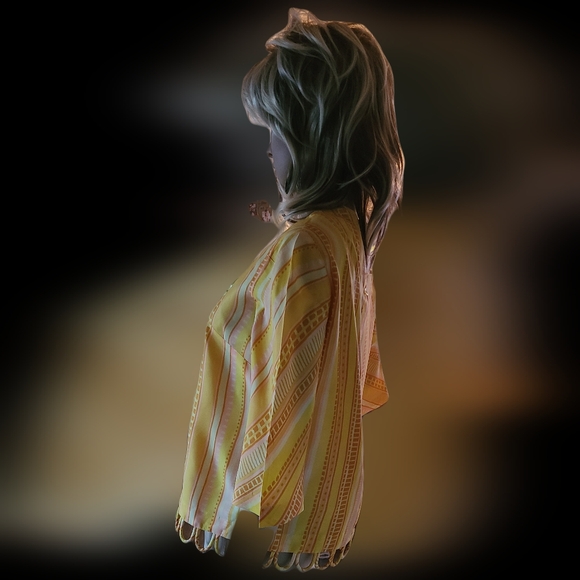 MODE O DAY Y2K WOMEN'S SIZE MEDIUM STRIPED VINTAGE AVANT GARDE TOP - Picture 4 of 7